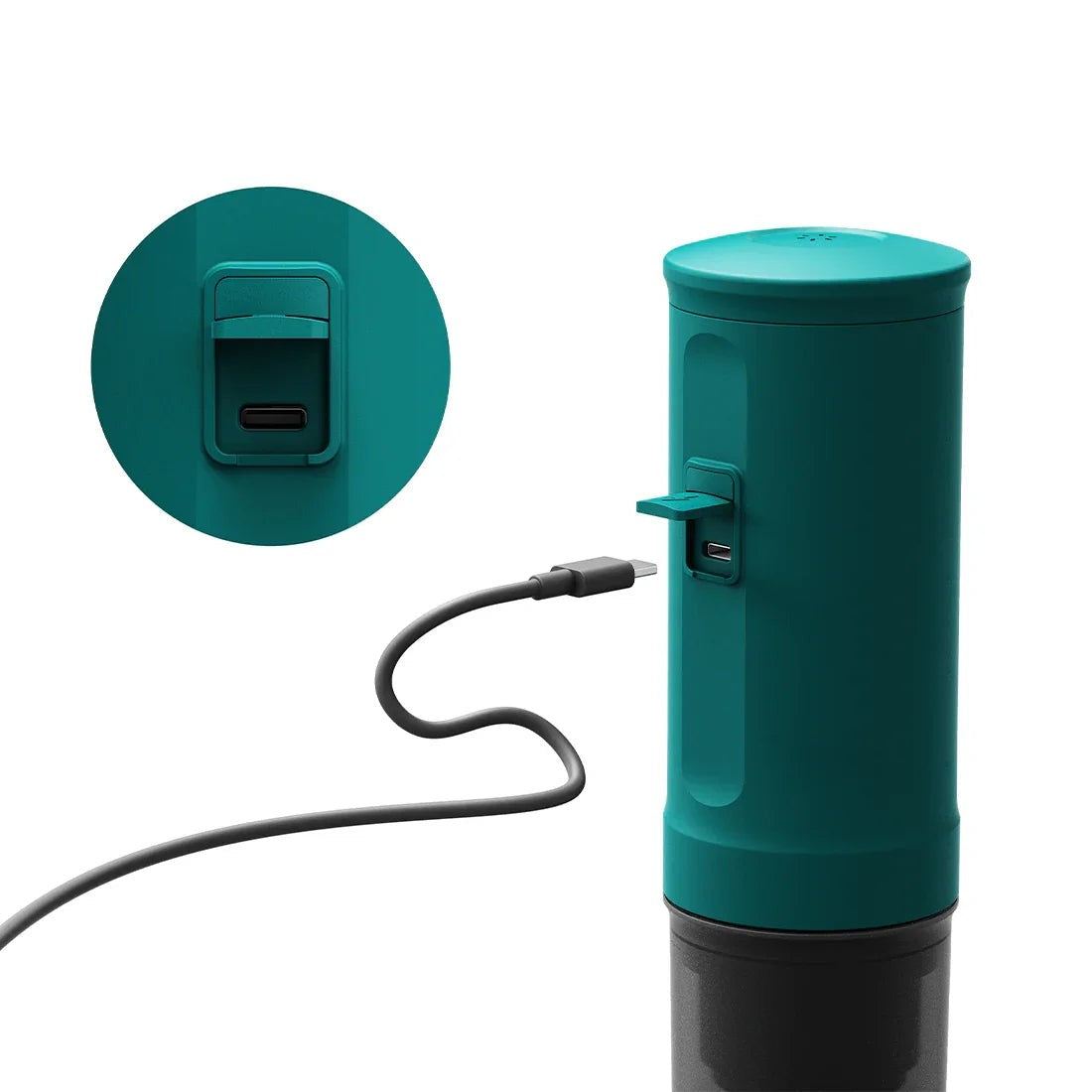 OutIn Nano OutIn Teal USB-C charging port close-up
