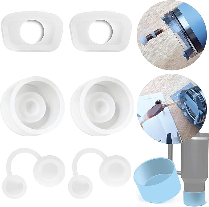 This image features various components and attachments, possibly for a coffee machine or similar appliance, highlighting different seals, covers, and functional parts. Let me know if you need more details or usage clarification.