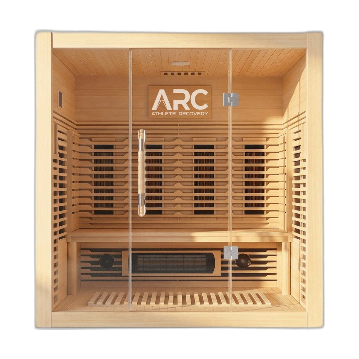 ARC Ember infrared sauna with LED ambient lighting