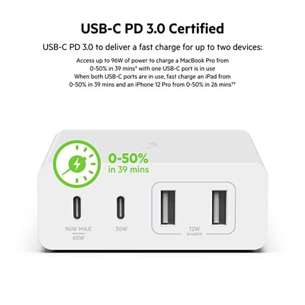Belkin Boost Charge Pro GaN 4 Port Fast Charger 108W
